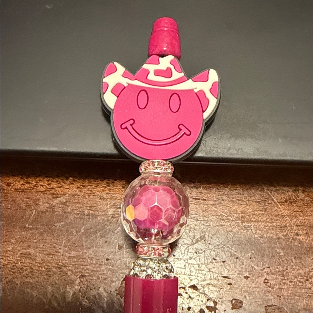 Pink Smiley Face Pen - Picture 2 of 3